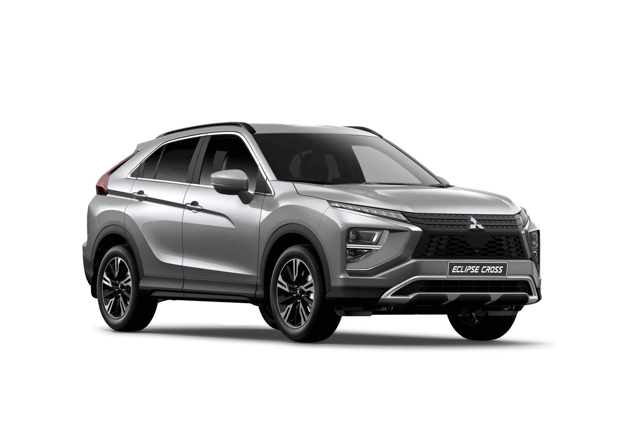 A Silver Mitsubishi Eclipse Cross XLS on a white background