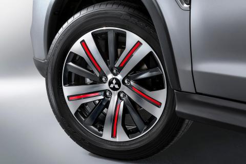 Red decal set for wheels of Mitsubishi ASX